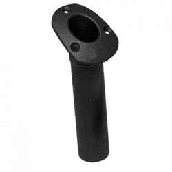 Rod Holder, Flush Mounted, Angled, Plastic, Black or White