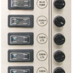 Switch panel ''Sp9 Ultra'', 9 waterproof switches, Inox 316, 12/24V