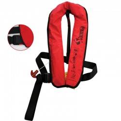 Sigma Auto Lifejacket 170N, ISO 12402-3, Plastic buckle, Red