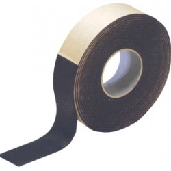 Vinyl Foam Thermal & Sound Insulating Tape, 25mm x 5m, black