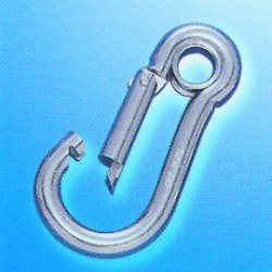 Snap hook, with eye 10mm AISI 316