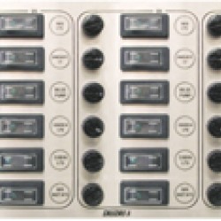 Switch panel ''Sp12 Ultra'', 12 waterproof switches, Inox 316, 12/24V