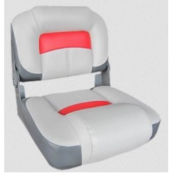 Boat Seat LUXURY PREMIUM BASS BOAT CENTRE MARINE SEAT GREY, CHARCOAL & RED