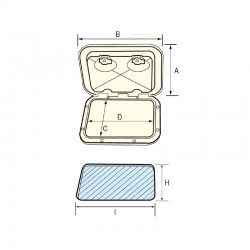 Deck Hatch, 460x525mm