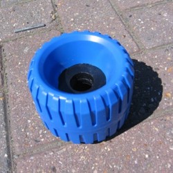 Wobbly Roller, Blue, Snipe, 106mm diameter 79 mm width 