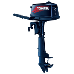 Tohatsu M5BD 2-stroke comes in Standard or Long Shaft 15" or 20" Transom