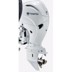 Tohatsu 140HP Extra Long Shaft with Remote control Electric Start and Power Tilt, BELUGA WHITE