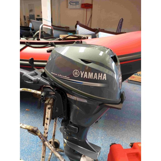 PRE OWNED Yamaha 15HP F15CMHS, Short Shaft, Tiller Control, Pull Start, Manual Tilt