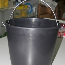 Marine bucket, plastic, black