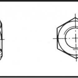 Hexagon nut, Diameter 8 mm