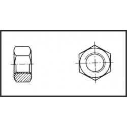 Hexagon Nut, Diameter 5 mm