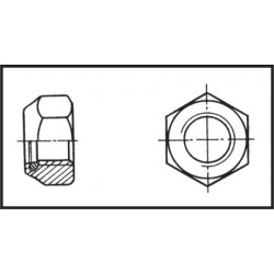 Self-locking nut, Diameter 5 mm