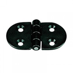 Hinge Polyamide, Round, 70x40x4.5mm, Black