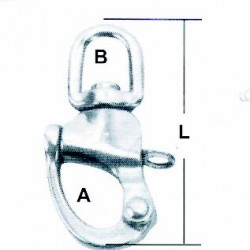 Swivel Snap Shackle, AISI 316, 12mm