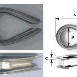 Thimble galvanized, diameter 10mm