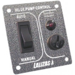 Switch for Pump ON-OFF-MON, w/ light, Inox 316, charcoal, 12/24V