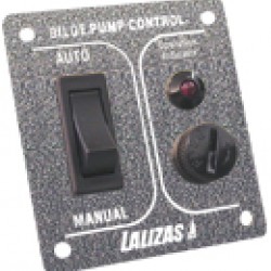 Switch for Pump ON-OFF-MON, w/ light, Inox 316, charcoal, 12/24V